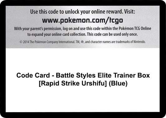 Image for Code Card - Battle Styles Elite Trainer Box [Rapid Strike Urshifu] (Blue) - Pokemon