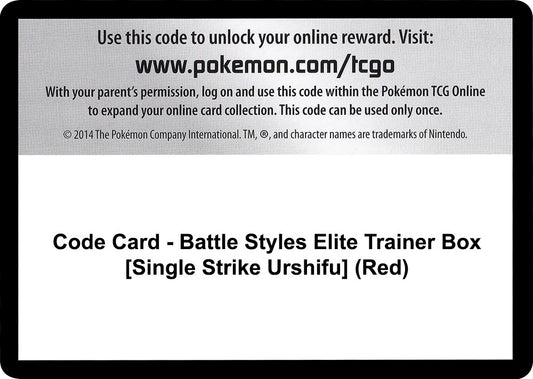 Image for Code Card - Battle Styles Elite Trainer Box [Single Strike Urshifu] (Red) - Pokemon