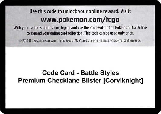 Image for Code Card - Battle Styles Premium Checklane Blister [Corviknight] - Pokemon