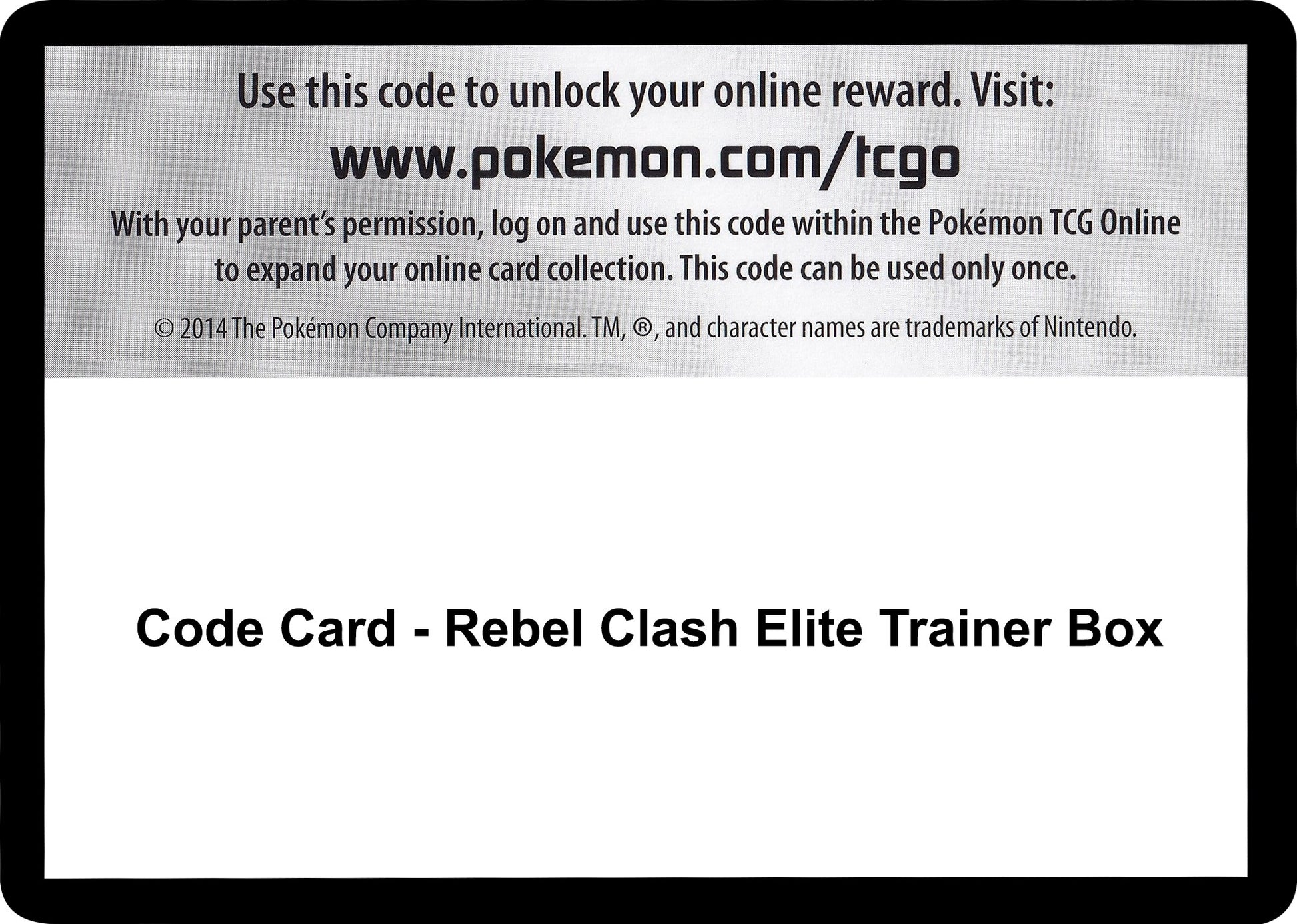 Image for Code Card - Rebel Clash Elite Trainer Box - Pokemon