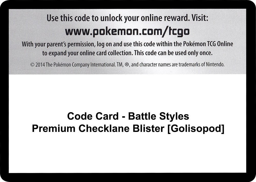 Image for Code Card - Battle Styles Premium Checklane Blister [Golisopod] - Pokemon