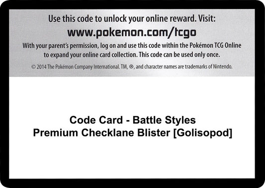 Image for Code Card - Battle Styles Premium Checklane Blister [Golisopod] - Pokemon