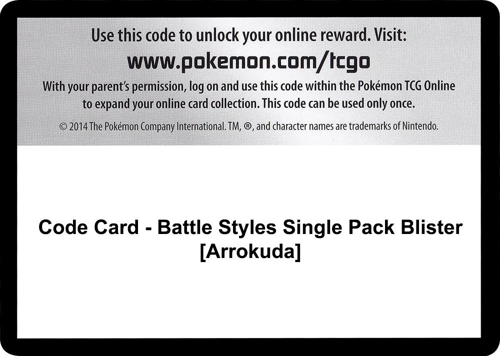 Image for Code Card - Battle Styles Single Pack Blister [Arrokuda] - Pokemon