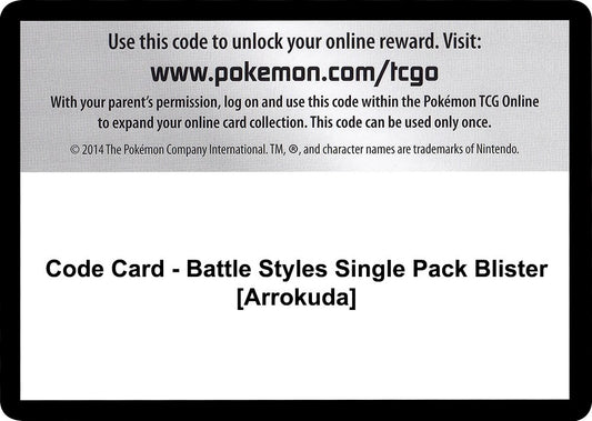 Image for Code Card - Battle Styles Single Pack Blister [Arrokuda] - Pokemon