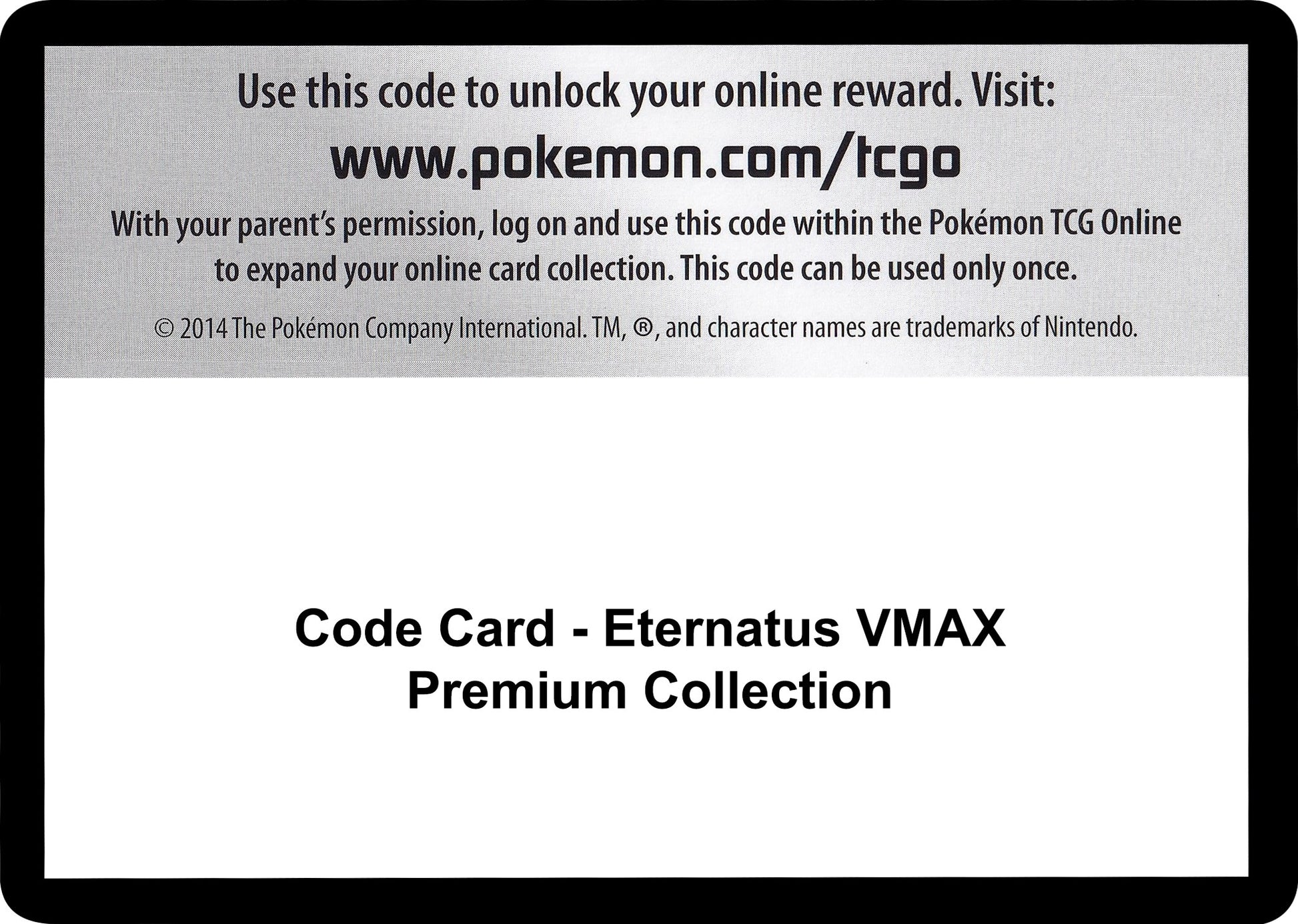 Image for Code Card - Eternatus VMAX Premium Collection - Pokemon