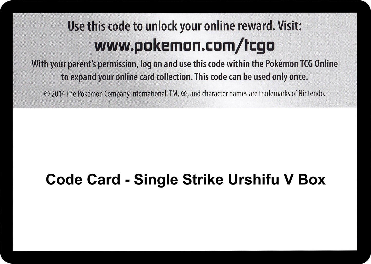 Image for Code Card - Single Strike Urshifu V Box - Pokemon