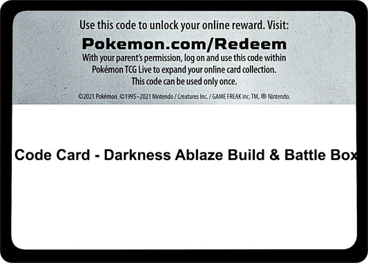 Image for Code Card - Darkness Ablaze Build & Battle Box - Pokemon