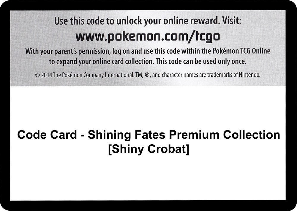 Image for Code Card - Shining Fates Premium Collection [Shiny Crobat] - Pokemon