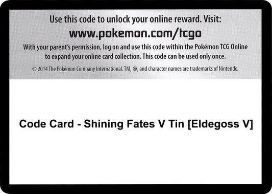 Image for Code Card - Shining Fates V Tin [Eldegoss V] - Pokemon