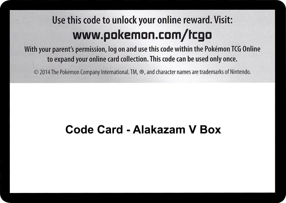 Image for Code Card - Alakazam V Box - Pokemon