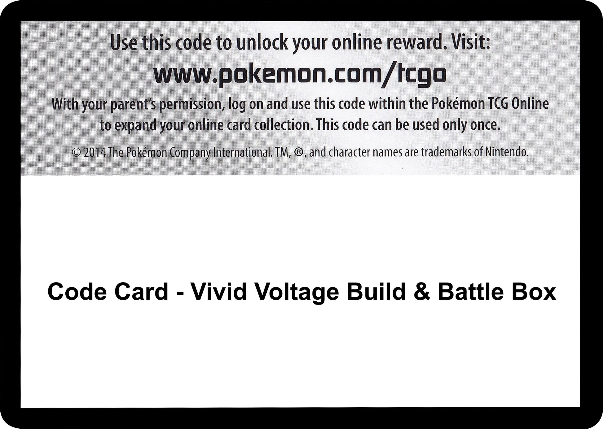 Image for Code Card - Vivid Voltage Build & Battle Box - Pokemon