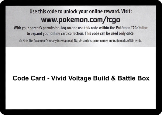 Image for Code Card - Vivid Voltage Build & Battle Box - Pokemon
