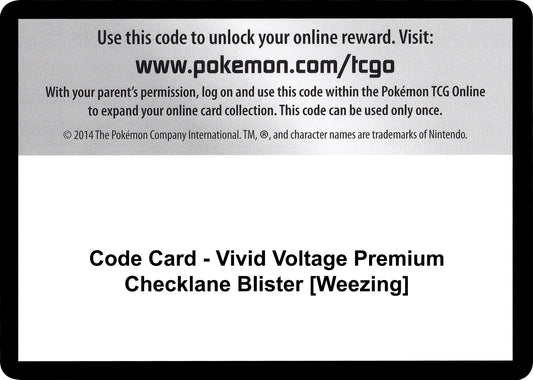 Image for Code Card - Vivid Voltage Premium Checklane Blister [Weezing] - Pokemon