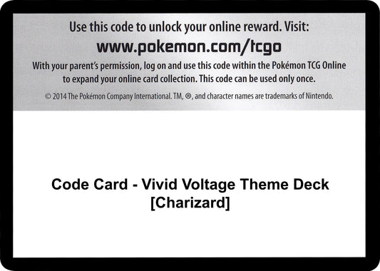 Image for Code Card - Vivid Voltage Theme Deck [Charizard] - Pokemon