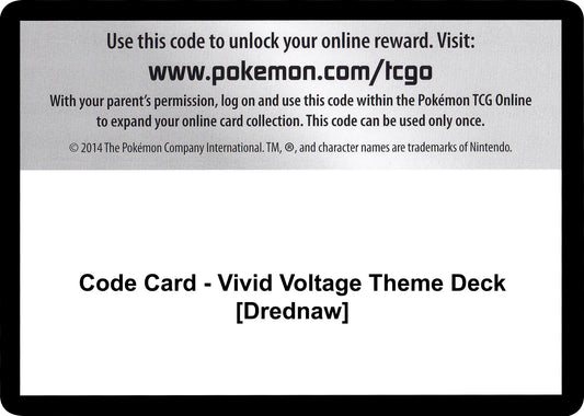 Image for Code Card - Vivid Voltage Theme Deck [Drednaw] - Pokemon