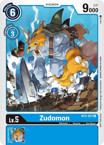 Image for Zudomon - BT2-027 (Official Tournament Pack Vol.3) - Digimon Card Game