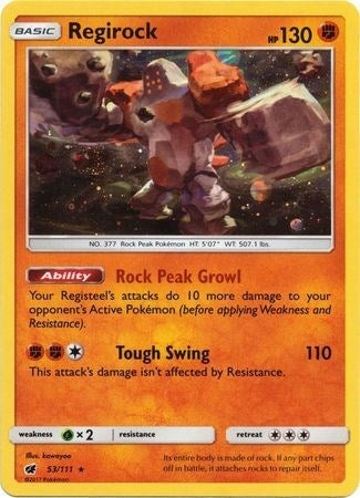 Image for Regirock - 53/111 (Cosmos Holo) - Pokemon