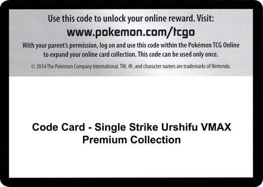 Image for Code Card - Single Strike Urshifu VMAX Premium Collection - Pokemon