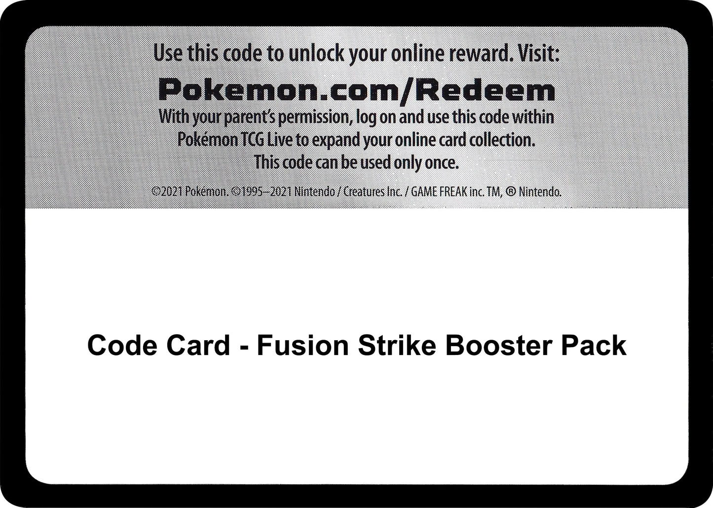Image for Code Card - Fusion Strike Booster Pack - Pokemon