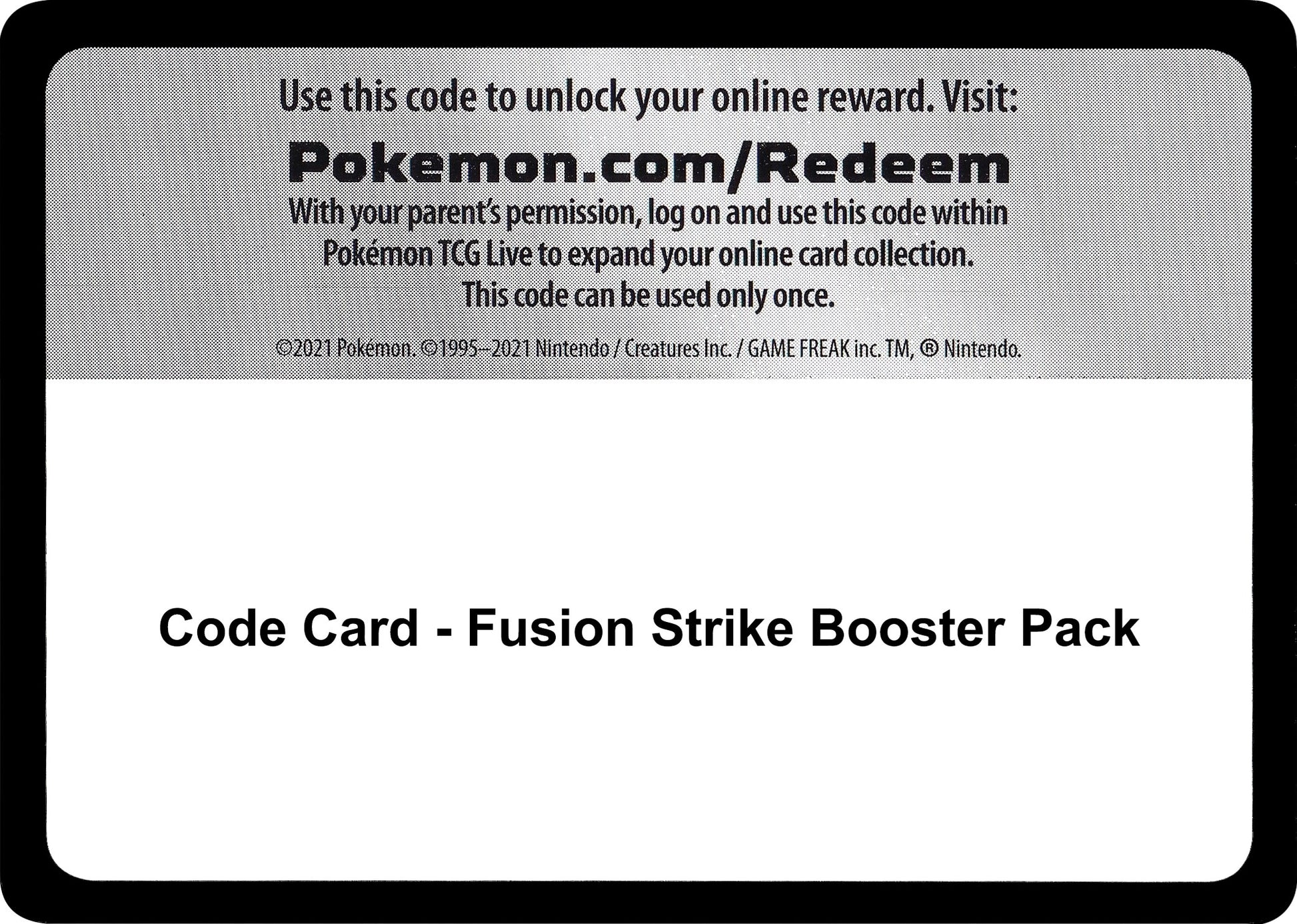 Image for Code Card - Fusion Strike Booster Pack - Pokemon