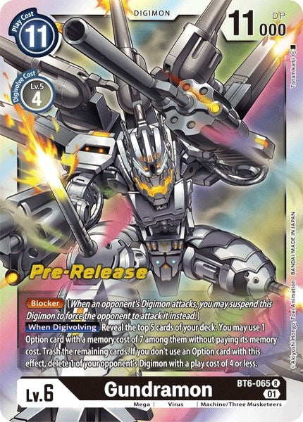 Image for Gundramon - Digimon Card Game