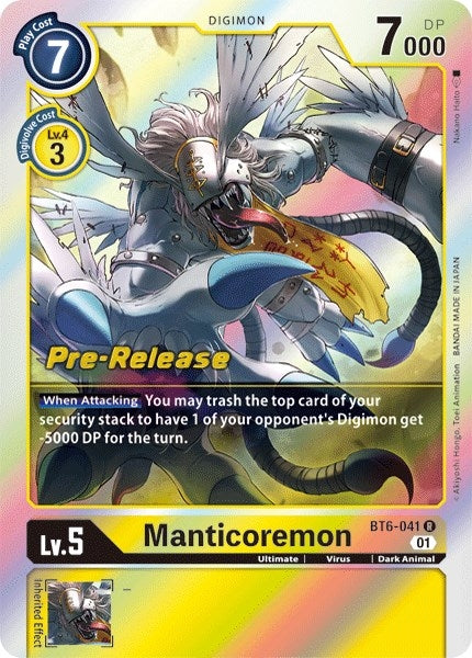 Image for Manticoremon - Digimon Card Game