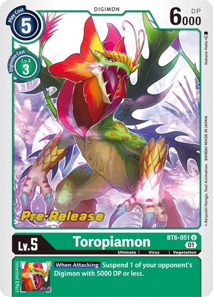 Image for Toropiamon - Digimon Card Game