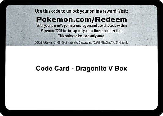 Image for Code Card - Dragonite V Box - Pokemon