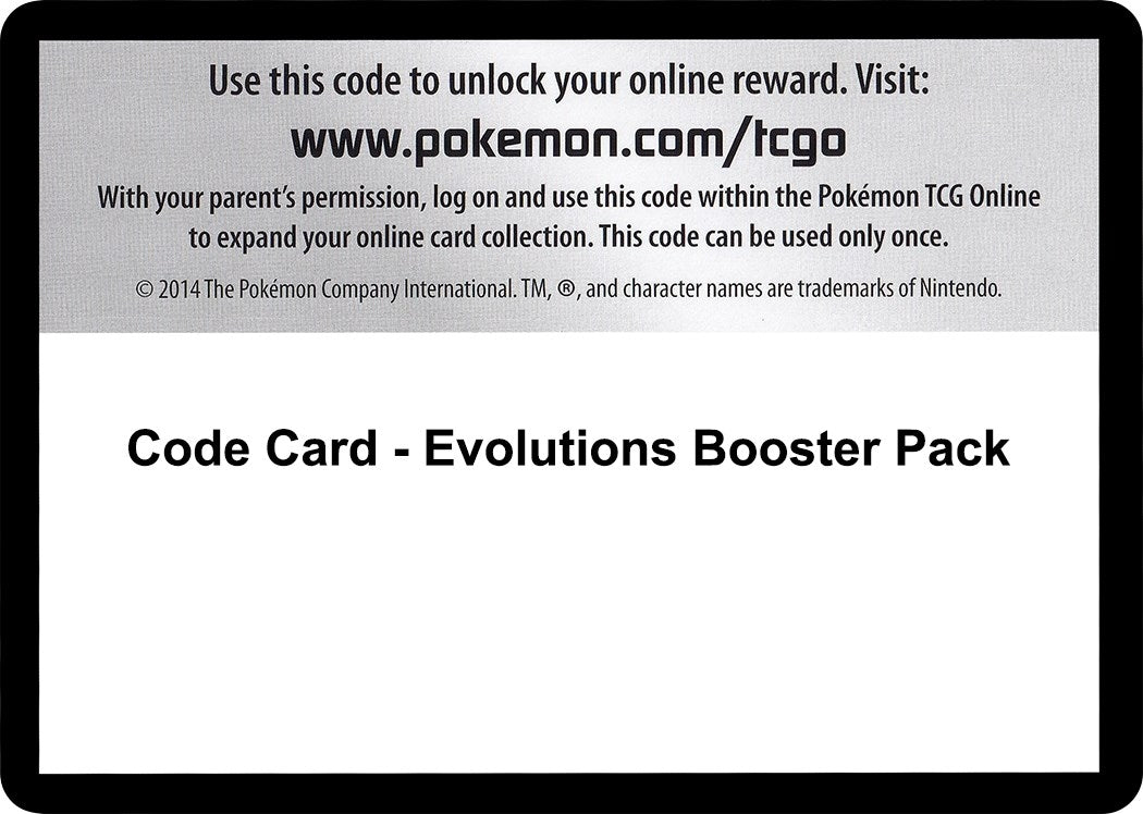 Image for Code Card - Evolutions Booster Pack - Pokemon