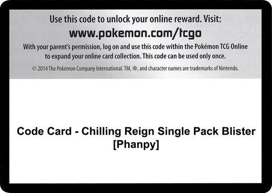 Image for Code Card - Chilling Reign Single Pack Blister [Phanpy] - Pokemon