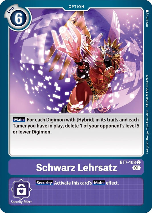 Image for Schwarz Lehrsatz - Digimon Card Game