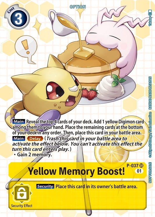 Image for Yellow Memory Boost! - P-037 (Next Adventure Box Promotion Pack) - Digimon Card Game