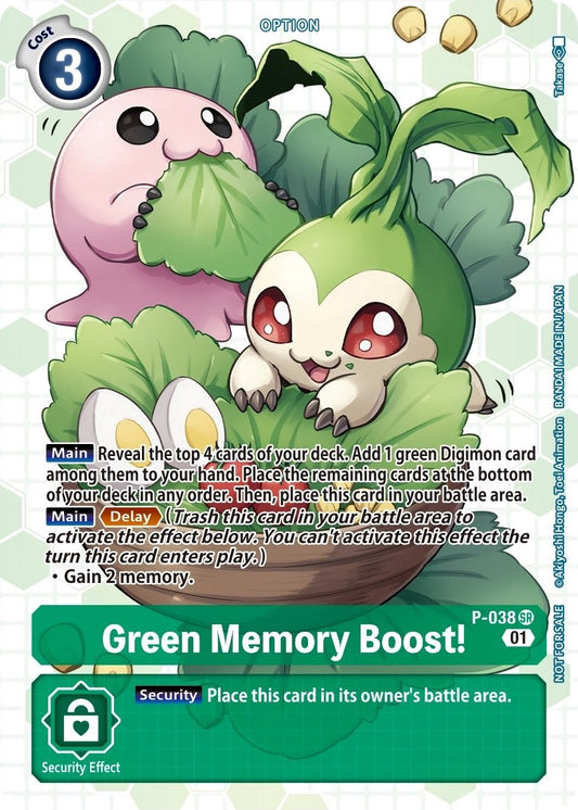Image for Green Memory Boost! - P-038 (Next Adventure Box Promotion Pack) - Digimon Card Game