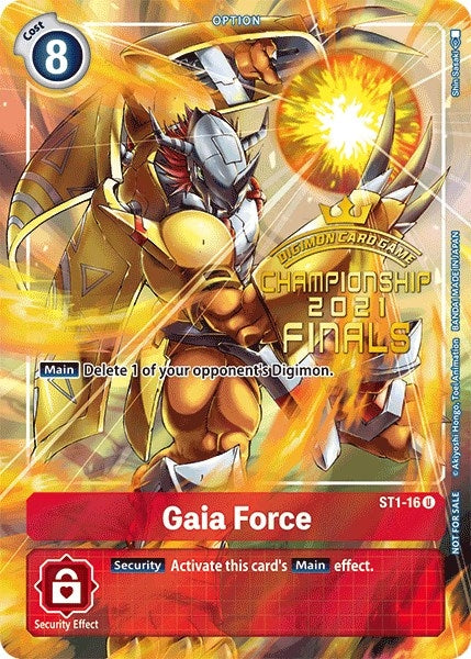 Image for Gaia Force (2021 Championship Finals Tamer's Evolution Pack) - Digimon Card Game