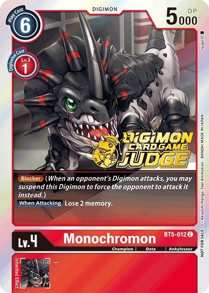 Image for Monochromon (Judge Pack 1) - Digimon Card Game