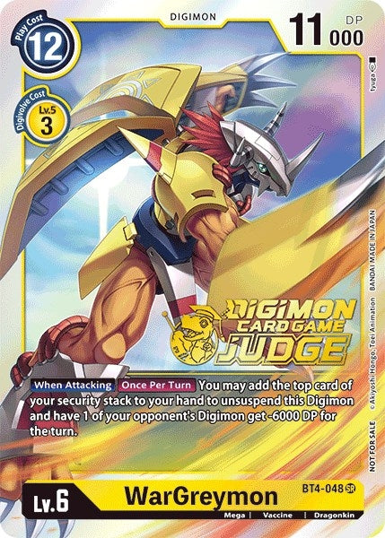 Image for WarGreymon (Judge Pack 1) - Digimon Card Game
