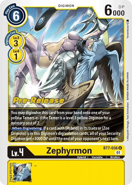 Image for Zephyrmon - Digimon Card Game