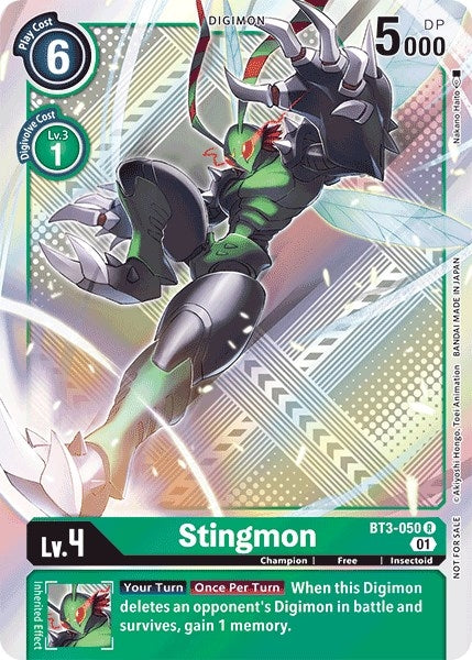 Image for Stingmon - BT3-050 (Official Tournament Pack Vol.4) - Digimon Card Game