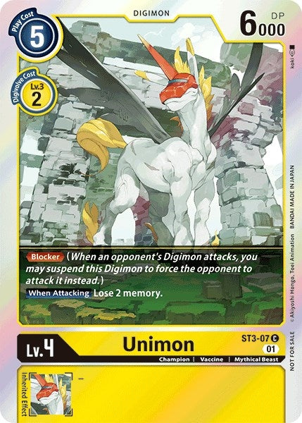 Image for Unimon - ST3-07 (Official Tournament Pack Vol.4) - Digimon Card Game