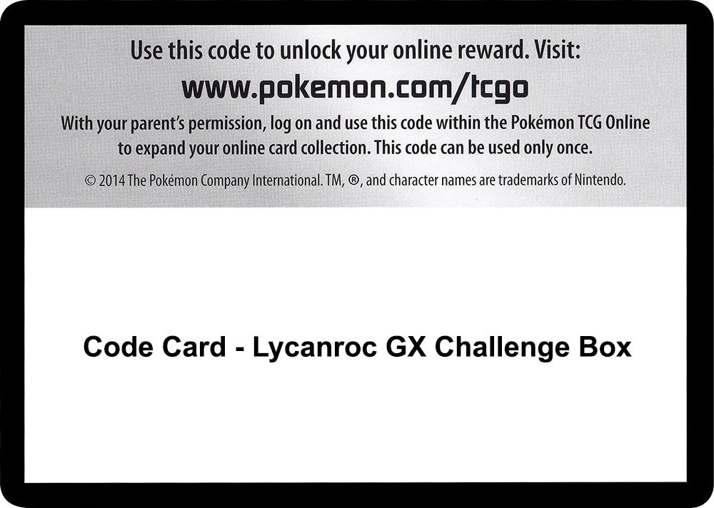 Image for Code Card - Lycanroc GX Challenge Box - Pokemon
