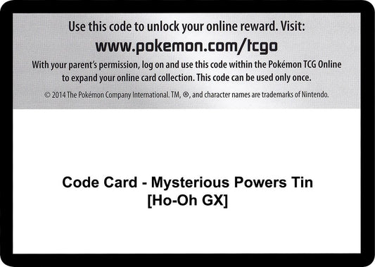 Image for Code Card - Mysterious Powers Tin [Ho-Oh GX] - Pokemon