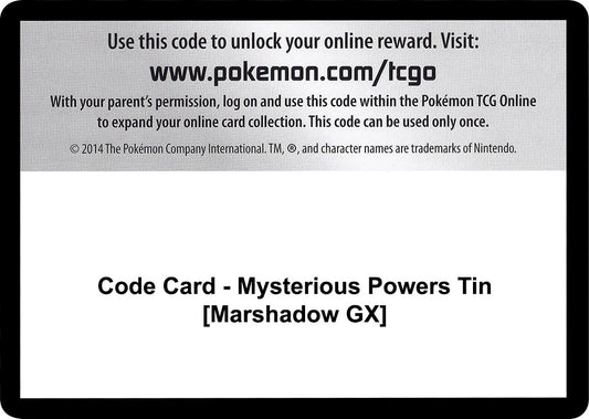 Image for Code Card - Mysterious Powers Tin [Marshadow GX] - Pokemon