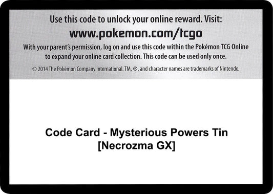 Image for Code Card - Mysterious Powers Tin [Necrozma GX] - Pokemon