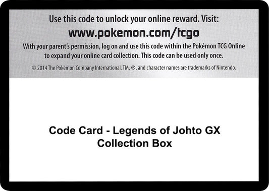 Image for Code Card - Legends of Johto GX Collection Box - Pokemon