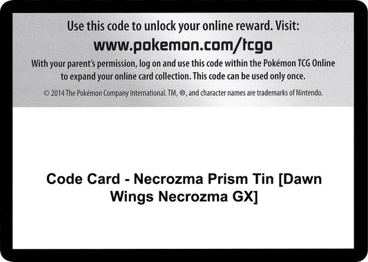 Image for Code Card - Necrozma Prism Tin [Dawn Wings Necrozma GX] - Pokemon