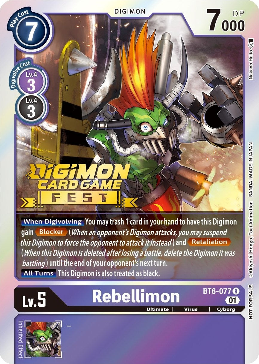 Image for Rebellimon (Digimon Card Game Fest 2022) - Digimon Card Game