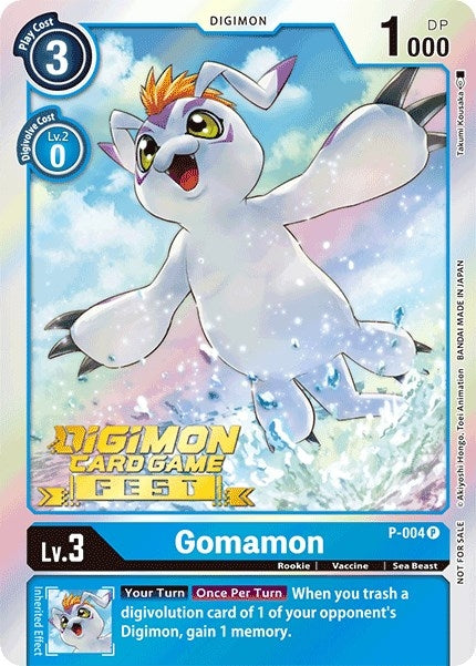 Image for Gomamon - P-004 (Digimon Card Game Fest 2022) - Digimon Card Game