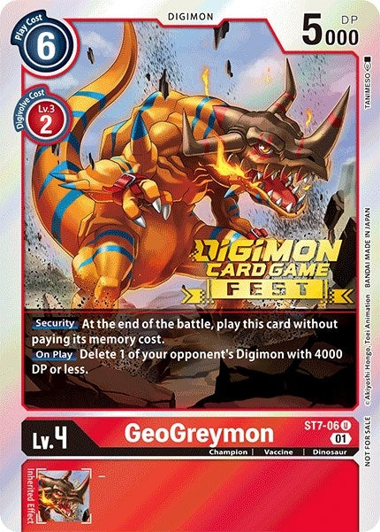 Image for GeoGreymon (Digimon Card Game Fest 2022) - Digimon Card Game
