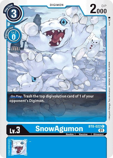 Image for SnowAgumon - Digimon Card Game