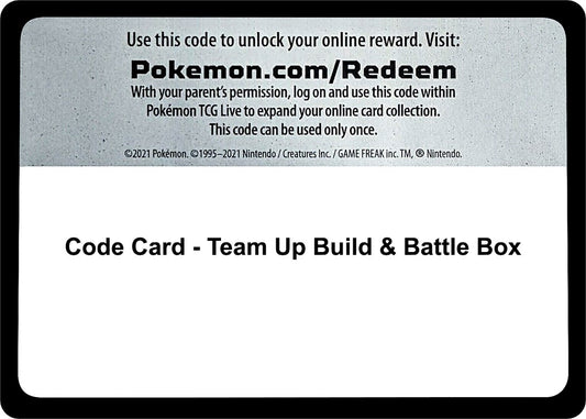 Image for Code Card - Team Up Build & Battle Box - Pokemon